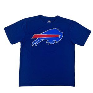 Buffalo Bills Shirt Mens M Blue Majestic CoolBase Short Sleeve Crew Neck NFL‎